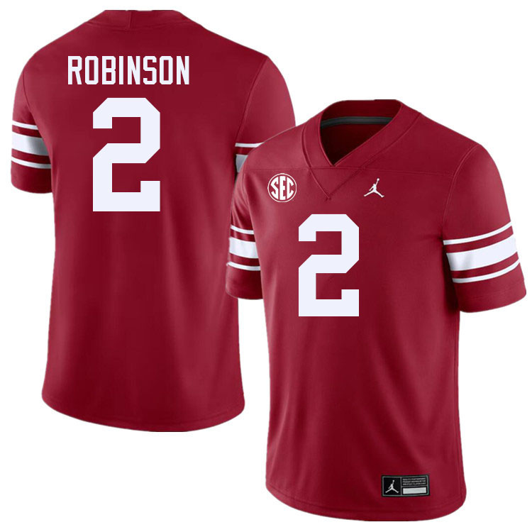 Oklahoma Sooners #2 Omarion Robinson College Football Jersey Stitched-Throwback